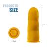 100 Pcs Disposable Finger Cots, Large Latex Finger Protectors for Clean and Dry Protection, Rubber Fingers Tips Tips for Beauty and Electronic Repair (Large Yellow) view 2