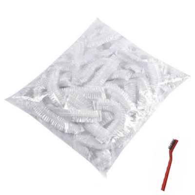 Yameifj Reusable Plastic Food Cover, Cling Film Set, Transparent Thickened Household Elastic Food Cover (400 PCS)