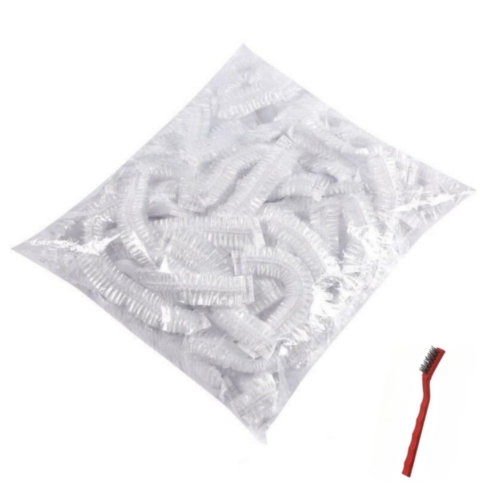 Yameifj Reusable Plastic Food Cover, Cling Film Set, Transparent Thickened Household Elastic Food Cover (400 PCS)