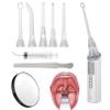 IINCOOY Tonsil Stone Remover Kit, Vacuum Electronic Tonsil Stone Removal Kit with Oral Irrigator Tonsil Stones Syringe Tongue Depressor 5X Magnifying Mirror(A) view 1