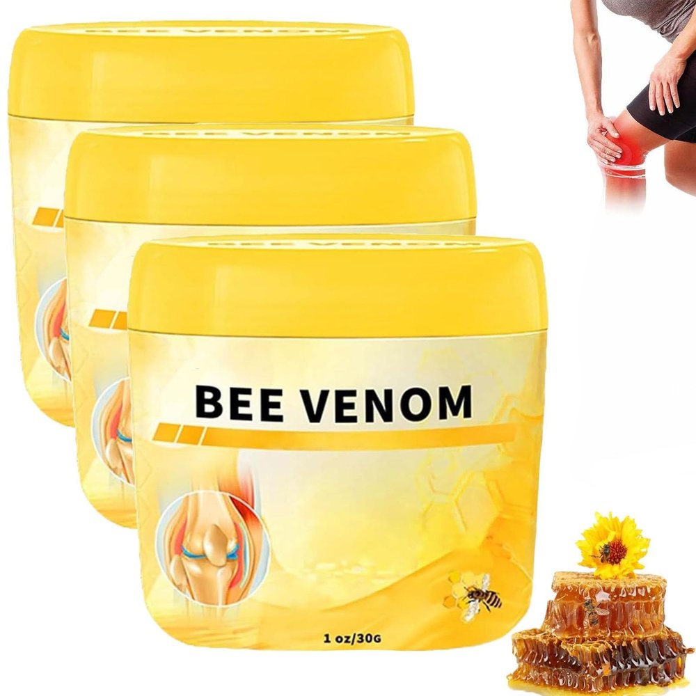Bee Venom Advanced Joint And Bone Care Cream,New Bee Venom Professional Cream,Advanced Bee Venom Gel Cream,New Zealand Bee Venom Cream,For All Skin Types (3pcs)
