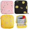 3Pcs Sanitary Napkin Storage Bag Cute Print Period Bag Zipper Closure Pad Bag Portable 4.7x4.7x1.6in Waterproof Sanitary Bags for Feminine Products view 1
