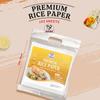 52USA Square Rice Paper, 3 Pack, White Rice Paper Wrappers, Fresh Spring Roll Wrappers & Dumplings-102 Sheets, Gluten-Free Wonton Wrappers, Vegan, Low Carb, Vietnamese Rice Wraps (22cm, 36 oz) view 3