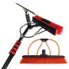 Window Cleaning Brush Equipment, Water Fed Telescopic Brush/Brush and Squeegee/Extendable, Water Fed Pole Set Scrubbing Brush, (with Squeegee),35cmbrushhead (Color : 35cmbrushhead, Size : 5. view 1