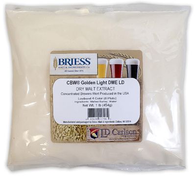 Briess - Dry Malt Extract - Golden Light - 1 lb. - Pack of 2 - For Wine Making, Mead, and Home Brewing