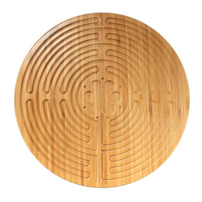 Finger Labyrinth - 12.5" - 11 Circuit Chartres Style - Carbonized Brown - 30 Units