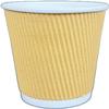 Basidi [500 Pack Corrugated Insulated Ripple Wall Paper Coffee Cups Disposable To Go Cups for Hot Beverage or Cold Drinks Office, Home, Cafe, Camping (8oz) view 1