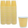 Basidi [500 Pack Corrugated Insulated Ripple Wall Paper Coffee Cups Disposable To Go Cups for Hot Beverage or Cold Drinks Office, Home, Cafe, Camping (8oz) view 2