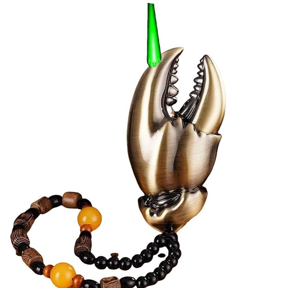 AXIASUO Fun Crab Claw Lighter, Multifunctional Lighter, Inflatable Butane Torch Lighter, Windproof Adjustable Lighter, Portable Metal Lighter, Unisex (Butane Not Included)(Bronze)
