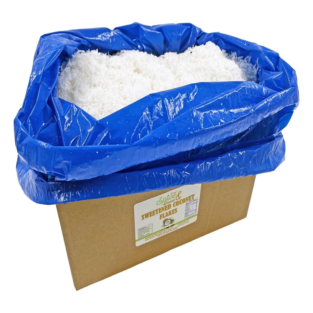 Sweetened Premium Coconut Flakes | by Dasher's Spice & Beans | Packed in the USA | 10 lb.