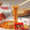 2x Spicy Buldak Ramen (2 packs) & Yopokki Tteokbokki Rose Flavor (Serves 2) Korean Food Bundle with 50 Bamboo Chopsticks view 3