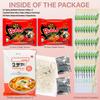 2x Spicy Buldak Ramen (2 packs) & Yopokki Tteokbokki Rose Flavor (Serves 2) Korean Food Bundle with 50 Bamboo Chopsticks view 4