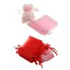 100 Pcs Christmas Organza Bags, Sheer Organza Bags Jewelry Gift Bags Mesh Organza Jewelry Bags Mini Candy Bags for Wedding Party Christmas Festival (Red) view 2