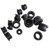 Cosyhat XLJP 10Pcs Black Rubber Silicone Grommets Snap On Through Hole Inserts Plug Wire Protector Ring Seal Rings 4.5mm-50.6mm(A-30mm(E 25)) view 1