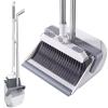 Broom with Dustpan Set 180 Rotatable Long Handle Broomstick Standing Dust Pan and Broom Set for Office Home Kitchen Lobby Floor Cleaning, Lightweight Aluminum Alloy view 1