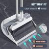 Broom with Dustpan Set 180 Rotatable Long Handle Broomstick Standing Dust Pan and Broom Set for Office Home Kitchen Lobby Floor Cleaning, Lightweight Aluminum Alloy view 4