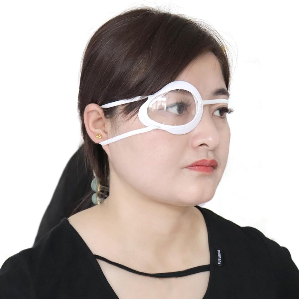 2 Pack Cataract Surgery Eye Patch Covered Edge Eye Shield Patch for Eye Surgery Recovery Covering Breathable After Surgery Eye Protection Clear Patch