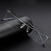 GSKDZG Rimless Reading Glasses Photochromic Readers Men Women Stylish Sunglasses Rectangle Presbyopic Glasses Lightweight(+3.0) view 2