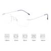 GSKDZG Rimless Reading Glasses Photochromic Readers Men Women Stylish Sunglasses Rectangle Presbyopic Glasses Lightweight(+3.0) view 3