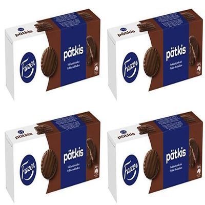 Fazer Patkis chocolate Biscuits 4 Boxes of 142g SPSP pack (SOPOSOPO)
