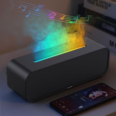 YALEDI Essential Oil Diffuser, Flame Fire Oil Diffuser, 250ml Cool Mist Aromatherapy Humidifier, Scent Aroma Diffuser with 7 Colors Light, Remote Control, Timer & Auto-Off for Home Room (Black)