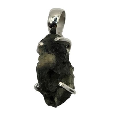 Pendant moldavite Sterling Silver Stone Pendant Crystal Mineral Stone Healing MOLPEN546C Geofossiles