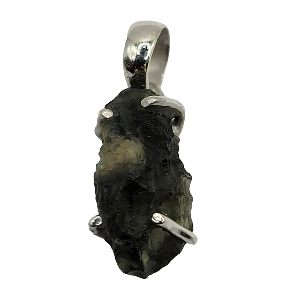 Pendant moldavite Sterling Silver Stone Pendant Crystal Mineral Stone Healing MOLPEN546C Geofossiles