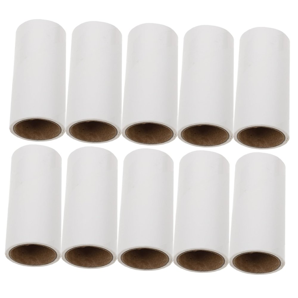 COLLBATH 10pcs Extra Sticky Lint Roller Refills Remover for Clothing Carpets and Furniture Portable Pet Hair Cleaning Tool