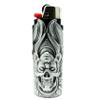 Metal Lighter Case Cover Holder fits BIC Lighter Full Standard Size J6 One Piece Design in Goddess and Skull view 2