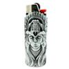 Metal Lighter Case Cover Holder fits BIC Lighter Full Standard Size J6 One Piece Design in Goddess and Skull view 3