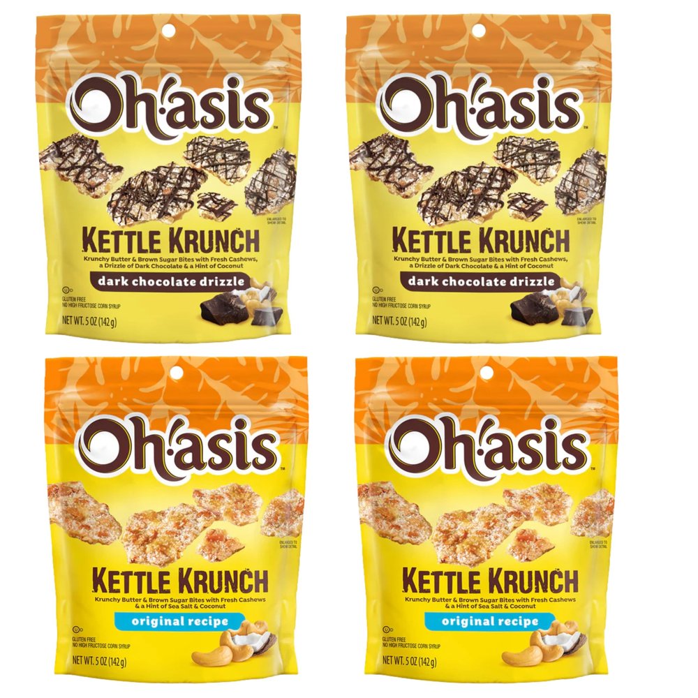Anastasia Variety pack Coconut Cashew Crunch Original Recipe + Anastasia Coconut Cahsew Crunch & Dark Chocolate Coco bites 5oz, 4Pack