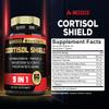 9in1 Cortisol Shield - Ashwagandha & Magnesium Glycinate, Rhodiola, Phosphatidylserine, L-Theanine, Licorice Root, St. John's Wort, Lions Mane - Mind & Mood, Restful Night Support - 60 Capsules view 2