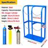 Oxygen Tank/ Cylinder Holder Rack Stand, Steel Heavy-Duty Oxygen Tank Carrier/ Gas Cylinder Fixed Shelf, Factory Workshop Garage Cylinder Tank Rack Base(# 27cm/10.6in-65x30x100cm/25.6x11.8x39.4in) view 2
