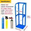 100cm Tall Oxygen Cylinder Rack/ Propane Tank Holder Floor Mountable, Hospital Laboratory Gas Cylinder Fixed Shelf/ Cylinder Bracket, with Protective Chain & Fixing Screws(# 27cm/10.6in-35x30x100cm/13 view 2