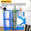 100cm Tall Oxygen Cylinder Rack/ Propane Tank Holder Floor Mountable, Hospital Laboratory Gas Cylinder Fixed Shelf/ Cylinder Bracket, with Protective Chain & Fixing Screws(# 27cm/10.6in-35x30x100cm/13 view 4