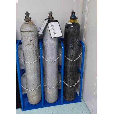 100cm Tall Oxygen Cylinder Rack/ Propane Tank Holder Floor Mountable, Hospital Laboratory Gas Cylinder Fixed Shelf/ Cylinder Bracket, with Protective Chain & Fixing Screws(# 24cm/9.4in-85x30x100cm/33.