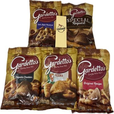 Gardettos Variety Bundle | Deli Style Mustard | Special Request | Chipotle Cheddar | Pizzeria | Original Recipe Bundled With Kokobunch Kit, 5-4.7/5.5oz PACK