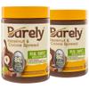 Hazelnut & Cocoa Spread by Barely, Low Sugar & No Artificial Sweeteners, Vegan, Keto Friendly, Delicious Chocolate Spread & Dessert Dip  High in Fiber with just 3.2 g Cane Sugar per Serving (2-Pack) view 1