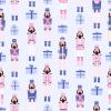 Cute Pastel Nutcracker Christmas Gift Wrap, Xmas Decoration Thick Wrapping Paper, Holiday Decor (Purple, 12 foot x 30 inch roll) view 2