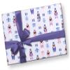 Cute Pastel Nutcracker Christmas Gift Wrap, Xmas Decoration Thick Wrapping Paper, Holiday Decor (Purple, 12 foot x 30 inch roll) view 3