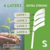 200 White Super Sturdy 4 layers paper Straws Individually wrapped, for Drinking, Parties, Baby Showers, Anniversaries, Weddings, Restaurants, Food Services. [197mm/6mm] - [7.75inch/0.25 inch] view 2
