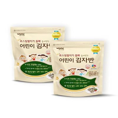 (1+1) Roasted Korean Seaweed Flakes Low-salted Seaweed Flakes For Kids with Anchovy 1.41oz Pack of 2(80g) Laver Nori Gim Snack/ / 