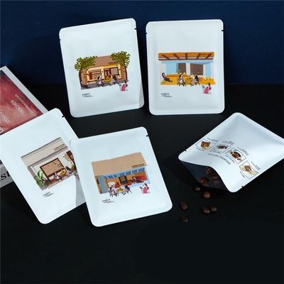 100Pcs Coffee Drip Packing Bag Open Top Aluminum Foil Pouch Package Bag with Tear Notch Heat Seal Gradient Portable Food Preservation Smell Proof Packaging Pouches (Coffee House Mix)