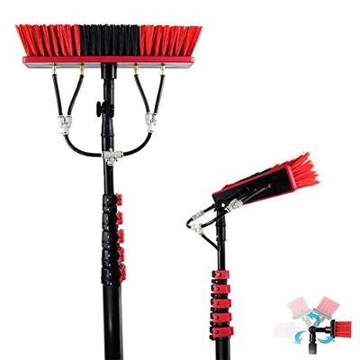 Extendable Window Cleaning Kit Telescopic Window Cleaning Pole Aluminum Water Powered Cleaning Brush Long Reach Window Cleaning Equipment Sol Panel