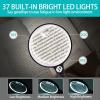 Large Magnifying Glass with 37 LED Light, 10X 20X 45X Handheld Illuminated Lighted Magnifier with 3 Light Modes Rechargeable Magnifying Glass for Seniors Reading, Inspection (White & Black) view 3