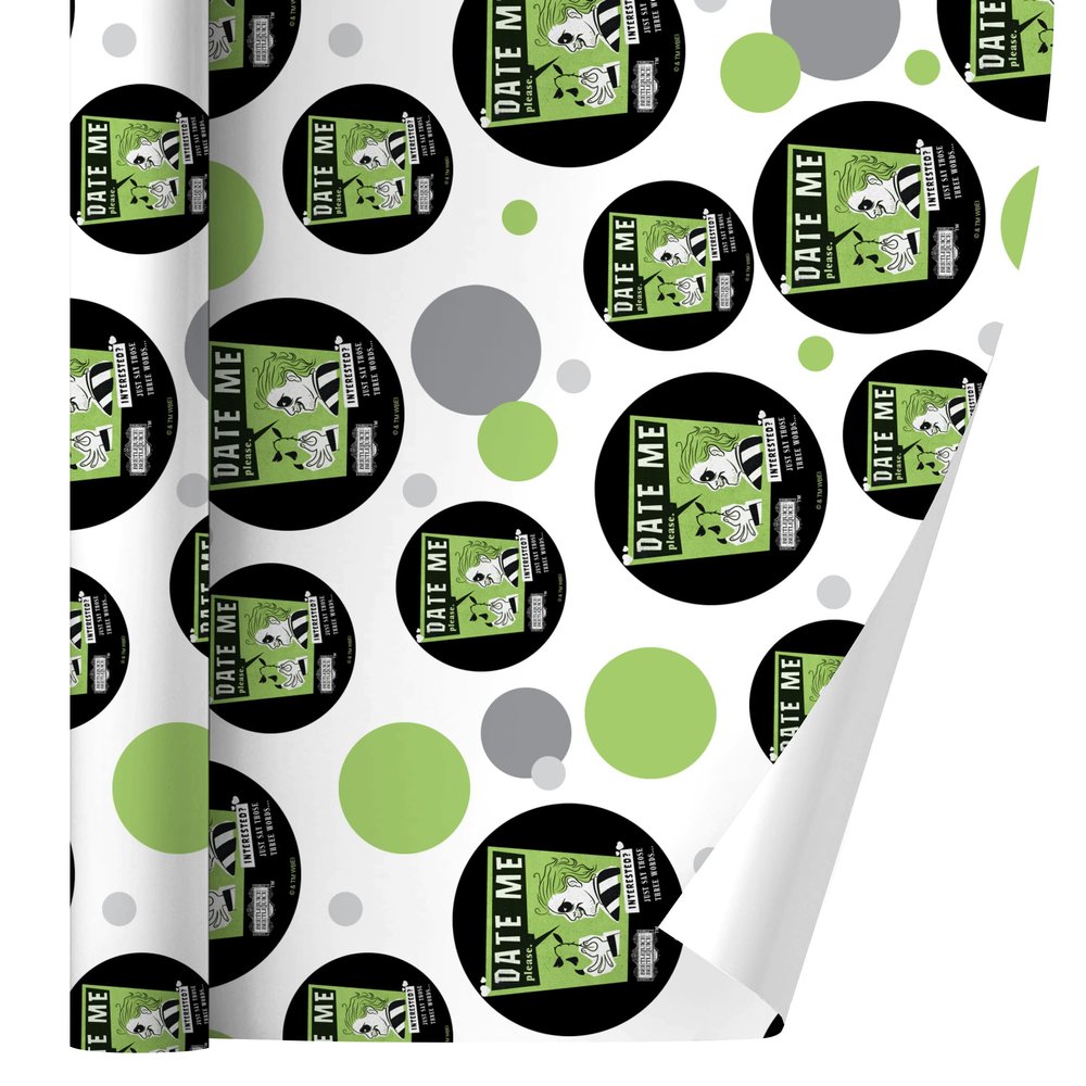 GRAPHICS & MORE Beetlejuice Date Me Gift Wrap Wrapping Paper Roll