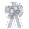 MECCANIXITY 10pcs 6 Inch Large Big Pull Bow Organza Gift Wrapping Bows Ribbon for Wedding Car Baskets Presents Christmas Bow, Gray view 1