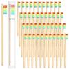 80 Pcs Soft, Charcoal Soft Resilient Bristles Bamboo Toothbrushes, Adults Toothbrushes for Soft Colorful Travel Use Daily Nylon view 1