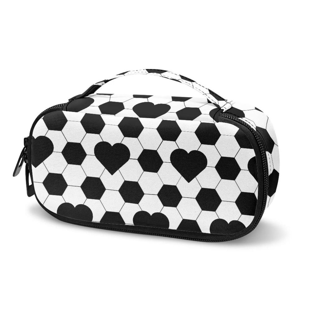 ASQVTIFE Soccer and Love Insulin Cooler Travel Case Insulin Container Diabetic Insulin Cooler Insulated Cooling Bag Insulated Bags for Travel Insulated Zipper Pouch Cold Containers for Medicine