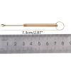 8 Pcs Ear Wax Removal Tool, Folding Type Copper Ear-Pick Cleaner Portable Ear Wax Removal Tools Ear Spoon Attached A Key Ring Mini Tool Supplies view 2